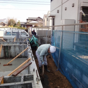 昭和新町　モデルハウス　屋外配管工事