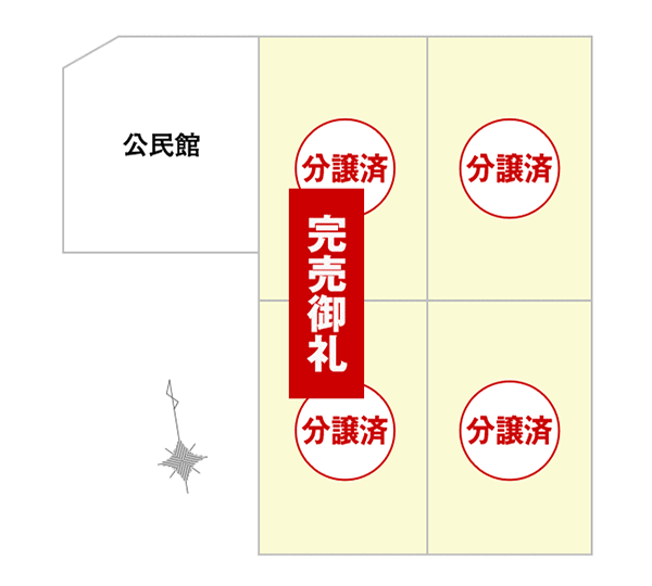 One's Town東野2プラス　全体区画図